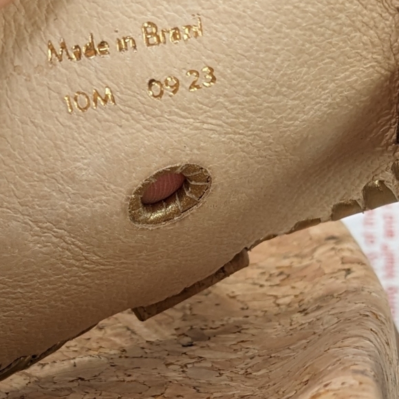 Jack Rogers Collins Cork Sandals, Tan/Gold, Women's 10 - Picture 6 of 6